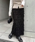 【アンドミー/andme】のカットフリンジ ニット タイト スカート 人気、トレンドファッション・服の通販 founy(ファニー) ファッション Fashion レディースファッション Fashion for Women スカート Skirts おすすめ Recommended / Our Picks アクリル Acrylic Material ストレート Straight, Straight Cut トレンド Trend, Trending Now 今季 This Season, Current Season thumbnail ブラック|ID: prp329100004818902 ipo3291000000035011345