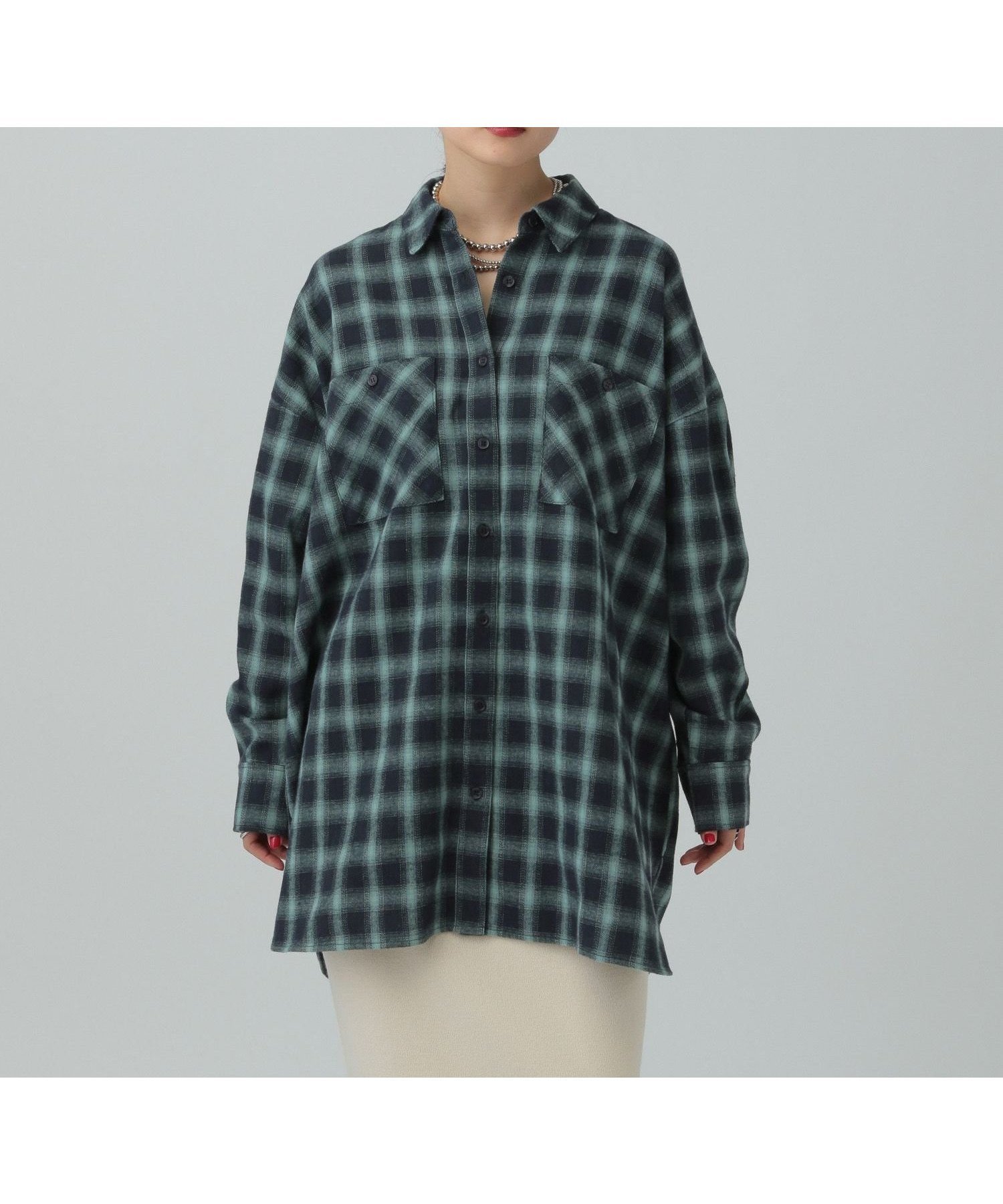 【レプシィム ローリーズファーム/LEPSIM LOWRYS FARM】のチェックシャツチュニック インテリア・キッズ・メンズ・レディースファッション・服の通販 founy(ファニー) 　ファッション　Fashion　レディースファッション　Fashion for Women　トップス・カットソー　Cut & Sew Tops　シャツ・ブラウス・オフィスカジュアル　Elegant Blouses & Button-Ups　おすすめ　Recommended / Our Picks　チュニック　Tunic, Long Top　ベーシック　Basic, Essential　冬　Winter / This Winter　ネイビー80|ID: prp329100004818909 ipo3291000000035011413