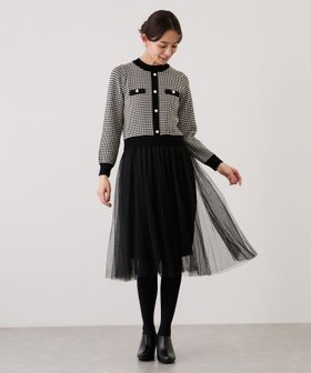 【ジャイロ/JAYRO】のピンヘッドニット*チュールドッキングワンピース 人気、トレンドファッション・服の通販 founy(ファニー) ファッション Fashion レディースファッション Fashion for Women ワンピース Dresses エレガント 上品 Elegant カーディガン Cardigan, Knitwear クラシカル Classical, Vintage-Inspired ショート Short, Short Length シンプル Simple, Minimal ジャケット Jacket, Outerwear チュール Tulip, Tulip Motif ドッキング Docking, Mixed Material 長袖 Long Sleeve, Full Sleeve パール Pearl, Pearl Accent フィット Fit, Slim Fit フラップ Flap, Flap Pocket ポケット Pocket, Pocket Detail ロング Long, Long-Length 冬 Winter / This Winter A/W・秋冬 Autumn/Winter 結婚式 Wedding 二次会 After Party ビジネス 仕事 通勤 Business / Work / Commuting |ID:prp329100004818915