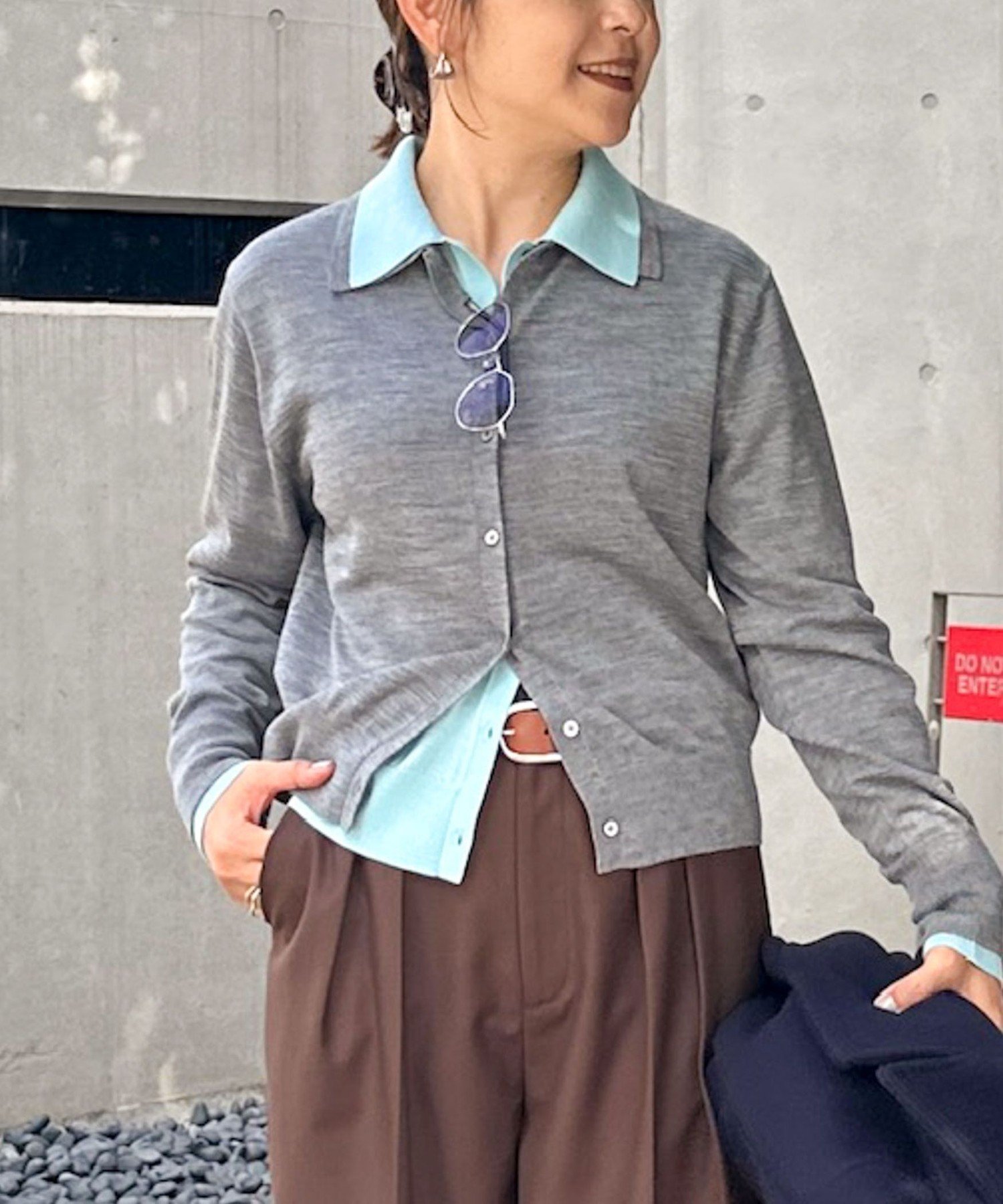 【ノーリーズ/NOLLEY'S】の《手洗い可能》16Gマレー襟付きカーディガン インテリア・キッズ・メンズ・レディースファッション・服の通販 founy(ファニー) 　ファッション　Fashion　レディースファッション　Fashion for Women　トップス・カットソー　Cut & Sew Tops　カーディガン・羽織り　Layered Style Cardigans　秋　Autumn　カーディガン　Cardigan, Knitwear　冬　Winter / This Winter　おすすめ　Recommended / Our Picks　2025年　2025　2025-2026秋冬・A/W　Autumn/Winter 2025–26 AW25–26　ミディアムグレー|ID: prp329100004818934 ipo3291000000035011576