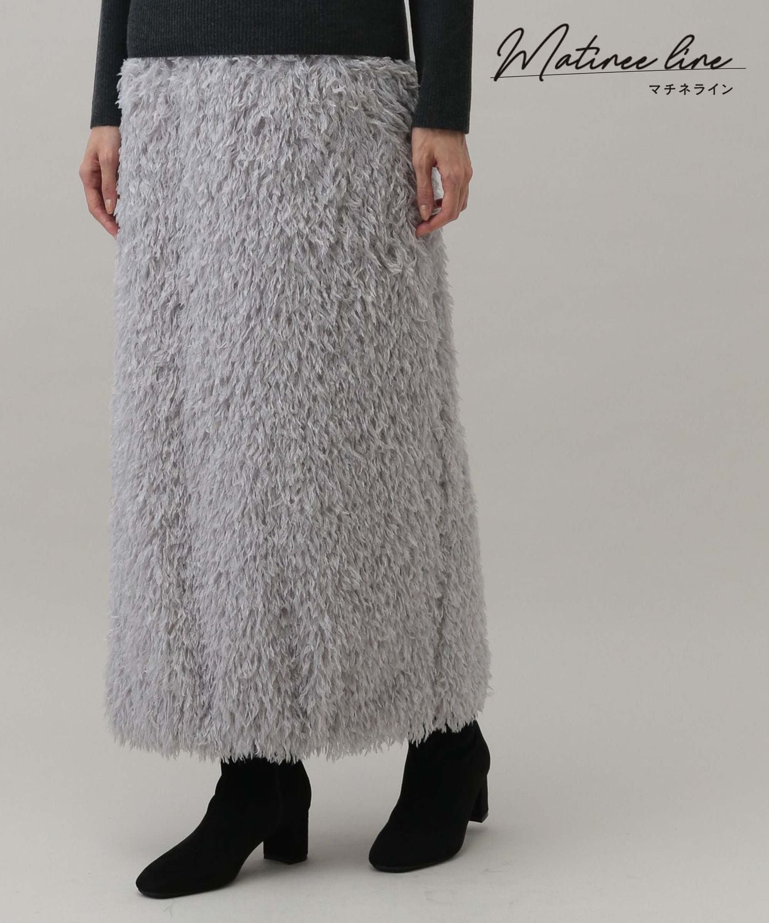 【グローバルワーク/GLOBAL WORK】のMATINEE LINE/フェザーIラインスカート/201267 インテリア・キッズ・メンズ・レディースファッション・服の通販 founy(ファニー) 　ファッション　Fashion　レディースファッション　Fashion for Women　スカート　Skirts　カットソー　Cut and Sewn Top　ストレッチ　Stretch, Stretchy Fabric　セットアップ　Set-Up, Coordinated Outfit　トレンド　Trend, Trending Now　フェザー　Feather, Feather Detail　楽ちん　Easy Fit, Comfortable　ライトグレー12|ID: prp329100004818944 ipo3291000000035011705