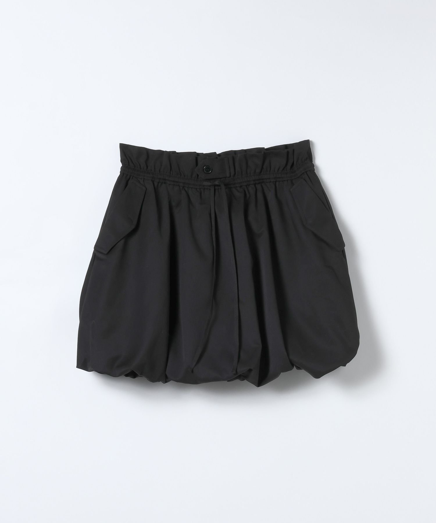 【ジーナシス/JEANASiS】のポケットバルーンミニスカート インテリア・キッズ・メンズ・レディースファッション・服の通販 founy(ファニー) 　ファッション　Fashion　レディースファッション　Fashion for Women　スカート　Skirts　ミニスカート　Mini Skirts　おすすめ　Recommended / Our Picks　ドローコード　Drawcord, Drawstring Cord　バルーン　Balloon, Balloon Silhouette　フラット　Flat, Flat Shoes　フラップ　Flap, Flap Pocket　ポケット　Pocket, Pocket Detail　ミニスカート　Mini Skirt, Short Skirt　ブラック|ID: prp329100004818950 ipo3291000000035011724