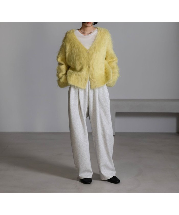 【ローリーズファーム/LOWRYS FARM】のシャギーショートVカーディガン インテリア・キッズ・メンズ・レディースファッション・服の通販 founy(ファニー) https://founy.com/ ファッション Fashion レディースファッション Fashion for Women トップス・カットソー Cut & Sew Tops カーディガン・羽織り Layered Style Cardigans カーディガン Cardigan, Knitwear サテン Satin, Glossy Fabric シンプル Simple, Minimal デニム Denim, Jeans Material ボトム Bottoms, Lower Wear 今季 This Season, Current Season 定番 Standard, Basic Item |ID: prp329100004818965 ipo3291000000035011842