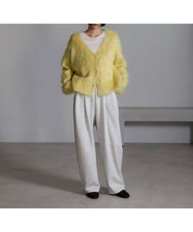【ローリーズファーム/LOWRYS FARM】のシャギーショートVカーディガン 人気、トレンドファッション・服の通販 founy(ファニー) ファッション Fashion レディースファッション Fashion for Women トップス・カットソー Cut & Sew Tops カーディガン・羽織り Layered Style Cardigans カーディガン Cardigan, Knitwear サテン Satin, Glossy Fabric シンプル Simple, Minimal デニム Denim, Jeans Material ボトム Bottoms, Lower Wear 今季 This Season, Current Season 定番 Standard, Basic Item |ID:prp329100004818965