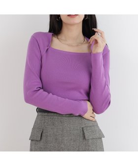 【ピンキーアンドダイアン/Pinky&Dianne】のプルオーバーシンプルハイゲージ 人気、トレンドファッション・服の通販 founy(ファニー) ファッション Fashion レディースファッション Fashion for Women トップス・カットソー Cut & Sew Tops カジュアルプルオーバー・ニットトップス Pullovers & Knit Tops / Casual Pullovers アクリル Acrylic Material ショート Short, Short Length スクエア Square, Square Shape ストレッチ Stretch, Stretchy Fabric デニム Denim, Jeans Material バランス Balance, Style Balance フェミニン Feminine, Girly ボレロ Bolero, Short Cardigan |ID:prp329100004818988