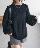 【ディスコート/Discoat】の【新色追加!/WEB限定】ケーブルルーズニット 人気、トレンドファッション・服の通販 founy(ファニー) ファッション Fashion レディースファッション Fashion for Women トップス・カットソー Cut & Sew Tops ニット Knit Tops & Sweaters おすすめ Recommended / Our Picks スラックス Slacks, Dress Pants デニム Denim, Jeans Material A/W・秋冬 Autumn/Winter thumbnail ブラック|ID: prp329100004818992 ipo3291000000035012280