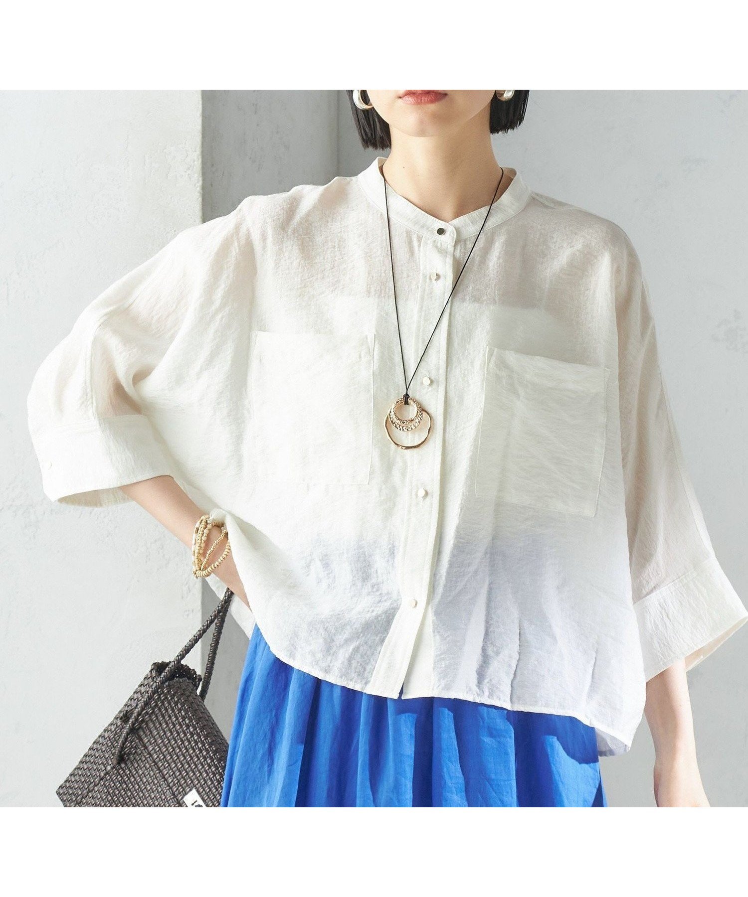 【シップス フォー ウィメン/SHIPS】の手洗い可能 シルク混 シアー 羽織 シャツ インテリア・キッズ・メンズ・レディースファッション・服の通販 founy(ファニー) 　ファッション　Fashion　レディースファッション　Fashion for Women　トップス・カットソー　Cut & Sew Tops　シャツ・ブラウス・オフィスカジュアル　Elegant Blouses & Button-Ups　オレンジ　Orange　ギャザー　Gathered, Ruffled　シアー　Sheer, See-Through　ショート　Short, Short Length　シルク　Silk, 100% Silk　バランス　Balance, Style Balance　ボトム　Bottoms, Lower Wear　ポケット　Pocket, Pocket Detail　羽織　Haori, Light Jacket　2025年　2025　2025春夏・S/S　Spring/Summer 2025 SS25　オフホワイト|ID: prp329100004818993 ipo3291000000035012292