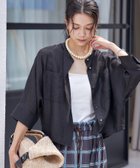 【シップス フォー ウィメン/SHIPS】の手洗い可能 シルク混 シアー 羽織 シャツ 人気、トレンドファッション・服の通販 founy(ファニー) ファッション Fashion レディースファッション Fashion for Women トップス・カットソー Cut & Sew Tops シャツ・ブラウス・オフィスカジュアル Elegant Blouses & Button-Ups オレンジ Orange ギャザー Gathered, Ruffled シアー Sheer, See-Through ショート Short, Short Length シルク Silk, 100% Silk バランス Balance, Style Balance ボトム Bottoms, Lower Wear ポケット Pocket, Pocket Detail 羽織 Haori, Light Jacket 2025年 2025 2025春夏・S/S Spring/Summer 2025 SS25 thumbnail ブラック|ID: prp329100004818993 ipo3291000000035012294