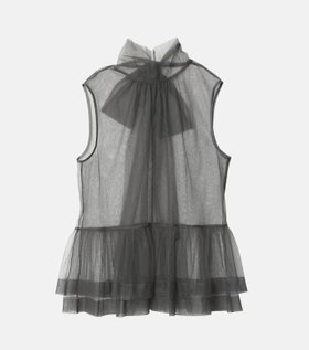 【ルシェル ブルー/LE CIEL BLEU】のソフトチュールボウタイトップ / Soft Tulle Bow Tie Top 人気、トレンドファッション・服の通販 founy(ファニー) ファッション Fashion レディースファッション Fashion for Women ワンピース Dresses インナー Innerwear カットソー Cut and Sewn Top キャミ Camisole, Cami Top スウェット / スエット Sweatshirt, Sweatwear タンク Tank Top, Sleeveless Top チュール Tulip, Tulip Motif フリル Frill, Ruffle リボン Ribbon, Bow 人気 Popular, Best Seller 定番 Standard, Basic Item A/W・秋冬 Autumn/Winter |ID:prp329100004819007