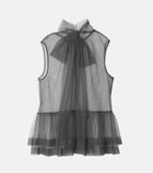 【ルシェル ブルー/LE CIEL BLEU】のソフトチュールボウタイトップ / Soft Tulle Bow Tie Top 人気、トレンドファッション・服の通販 founy(ファニー) ファッション Fashion レディースファッション Fashion for Women ワンピース Dresses インナー Innerwear カットソー Cut and Sewn Top キャミ Camisole, Cami Top スウェット / スエット Sweatshirt, Sweatwear タンク Tank Top, Sleeveless Top チュール Tulip, Tulip Motif フリル Frill, Ruffle リボン Ribbon, Bow 人気 Popular, Best Seller 定番 Standard, Basic Item A/W・秋冬 Autumn/Winter thumbnail チャコールグレー|ID: prp329100004819007 ipo3291000000035012500