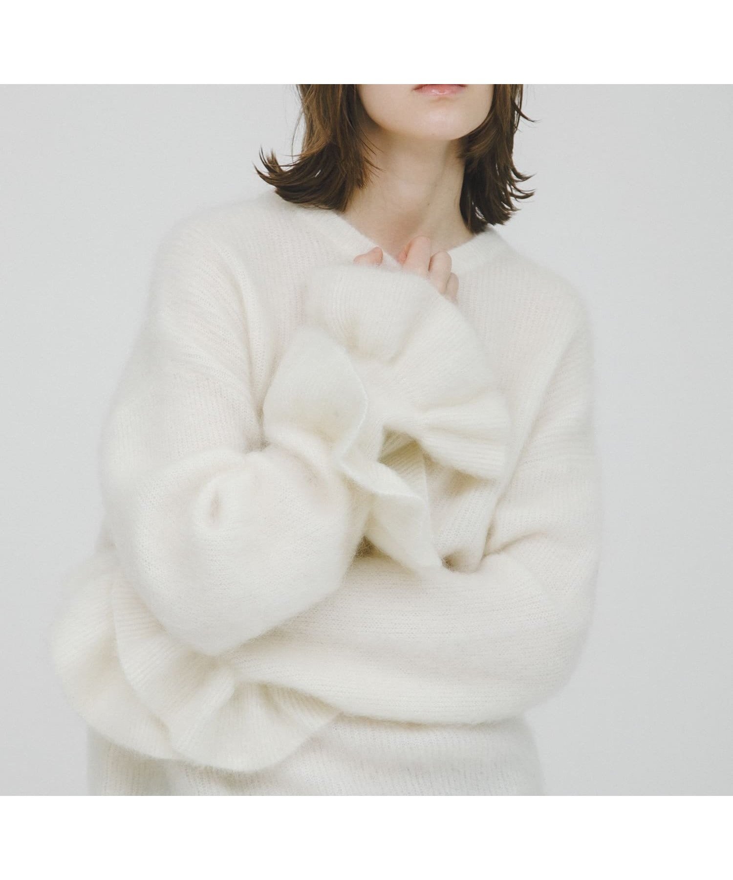 【ラート/LAATO】のfrill sleeve mohair knit 人気、トレンドファッション・服の通販 founy(ファニー) 　ファッション　Fashion　レディースファッション　Fashion for Women　トップス・カットソー　Cut & Sew Tops　ニット　Knit Tops & Sweaters　カットソー　Cut and Sewn Top　スリーブ　Sleeve, Long Sleeve / Short Sleeve　トレンド　Trend, Trending Now　なめらか　Smooth, Silky Texture　フリル　Frill, Ruffle　冬　Winter / This Winter　A/W・秋冬　Autumn/Winter　エレガント 上品　Elegant　2025年　2025　2025-2026秋冬・A/W　Autumn/Winter 2025–26 AW25–26　 other-1|ID: prp329100004819014 ipo3291000000035012611