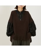 【メルローズ クレール/MELROSE claire】の【LOURMARIN】裾フリルVネックジレ 人気、トレンドファッション・服の通販 founy(ファニー) ファッション Fashion レディースファッション Fashion for Women アウター Coat / Outerwear Collection トップス・カットソー Cut & Sew Tops ベスト&ジレ / 重ね着スタイル Vests & Gilets Vネックトップス V-Neck Tops / V-Cut Neckline Shirts シンプル Simple, Minimal フリル Frill, Ruffle ホールガーメント WholeGarment, Seamless Knit thumbnail ブラウン|ID: prp329100004819017 ipo3291000000035012643