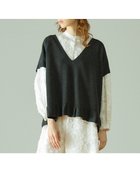 【メルローズ クレール/MELROSE claire】の【LOURMARIN】裾フリルVネックジレ 人気、トレンドファッション・服の通販 founy(ファニー) ファッション Fashion レディースファッション Fashion for Women アウター Coat / Outerwear Collection トップス・カットソー Cut & Sew Tops ベスト&ジレ / 重ね着スタイル Vests & Gilets Vネックトップス V-Neck Tops / V-Cut Neckline Shirts シンプル Simple, Minimal フリル Frill, Ruffle ホールガーメント WholeGarment, Seamless Knit thumbnail チャコールグレー|ID: prp329100004819017 ipo3291000000035012644