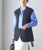 【シップス フォー ウィメン/SHIPS】の配色 リバー ジレ 人気、トレンドファッション・服の通販 founy(ファニー) ファッション Fashion レディースファッション Fashion for Women アウター Coat / Outerwear Collection トップス・カットソー Cut & Sew Tops ベスト&ジレ / 重ね着スタイル Vests & Gilets インナー Innerwear デニム Denim, Jeans Material ボトム Bottoms, Lower Wear マニッシュ Mannish, Boyish リボン Ribbon, Bow ロング Long, Long-Length A/W・秋冬 Autumn/Winter おすすめ Recommended / Our Picks thumbnail ネイビー|ID: prp329100004819031 ipo3291000000035012809