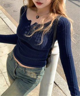 【チェルカ/CERCA】のHALEY PESCA/HALEY PESCA/ヘンリーネック シンプルリブカットソー 人気、トレンドファッション・服の通販 founy(ファニー) ファッション Fashion レディースファッション Fashion for Women トップス・カットソー Cut & Sew Tops カットソー・ベーシックTシャツ Cut-and-Sewn Tops / Stretch Tees & Basics カットソー Cut and Sewn Top シンプル Simple, Minimal トレンド Trend, Trending Now バランス Balance, Style Balance バルーン Balloon, Balloon Silhouette ベーシック Basic, Essential ボトム Bottoms, Lower Wear モチーフ Motif, Design Theme 再入荷 Restock / Back in Stock 無地 Plain, Solid Color A/W・秋冬 Autumn/Winter 長袖 Long Sleeve, Full Sleeve |ID:prp329100004819048