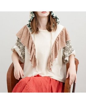 【アミナコレクション/Amina Collection】の【チャイハネ】シュグフリルトップス 人気、トレンドファッション・服の通販 founy(ファニー) ファッション Fashion レディースファッション Fashion for Women トップス・カットソー Cut & Sew Tops ショート Short, Short Length フェミニン Feminine, Girly フリル Frill, Ruffle 切替 Switching, Contrast Panel |ID:prp329100004819078