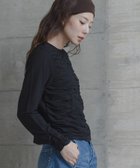 【サニーレーベル/Sonny Label / URBAN RESEARCH】のシャーリングデザインプルオーバー 人気、トレンドファッション・服の通販 founy(ファニー) ファッション Fashion レディースファッション Fashion for Women トップス・カットソー Cut & Sew Tops カジュアルプルオーバー・ニットトップス Pullovers & Knit Tops / Casual Pullovers 2026年 2026 おすすめ Recommended / Our Picks インナー Innerwear コンパクト Compact, Small Size シャーリング Shirring, Ruched シンプル Simple, Minimal バランス Balance, Style Balance ワイド Wide, Wide Fit 夏 Summer S/S・春夏 SS, Spring/Summer, Warm Season thumbnail ブラック|ID: prp329100004819082 ipo3291000000035013086