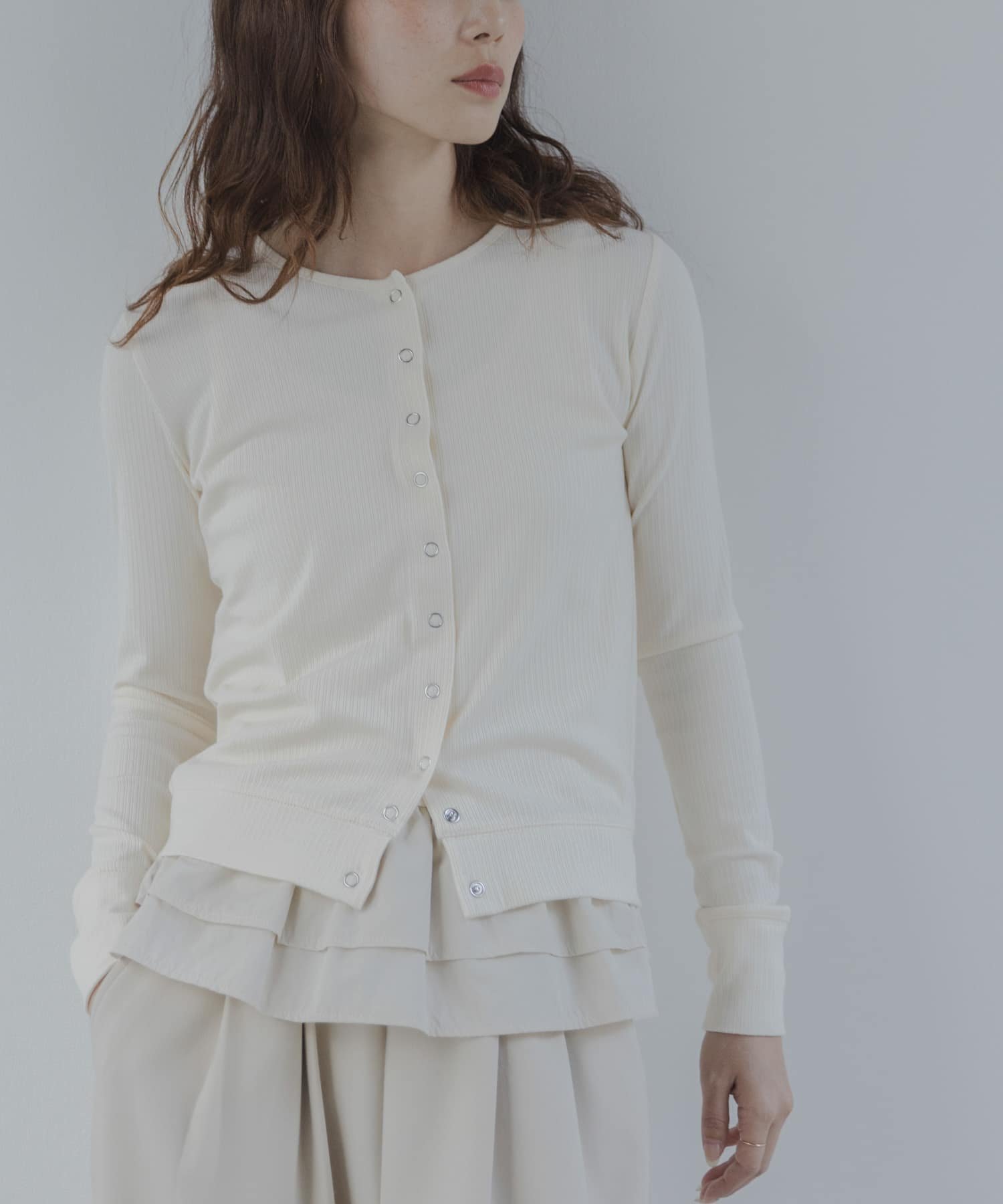 【サニーレーベル/Sonny Label / URBAN RESEARCH】の『WEB限定』裾フリルカットアンサンブル インテリア・キッズ・メンズ・レディースファッション・服の通販 founy(ファニー) 　ファッション　Fashion　レディースファッション　Fashion for Women　トップス・カットソー　Cut & Sew Tops　アンサンブルニット　Knit Ensembles & Twin Sets　アンサンブル　Ensemble Set　カーディガン　Cardigan, Knitwear　コンパクト　Compact, Small Size　シンプル　Simple, Minimal　タンク　Tank Top, Sleeveless Top　テレコ　Ribbed, Rib Stitch　ドッキング　Docking, Mixed Material　ドット　Polka Dot, Dot Pattern　ノースリーブ　Sleeveless, No-Sleeve　フリル　Frill, Ruffle　ワイド　Wide, Wide Fit　S/S・春夏　SS, Spring/Summer, Warm Season　おすすめ　Recommended / Our Picks　夏　Summer　2026年　2026　オフホワイト|ID: prp329100004819085 ipo3291000000035013095