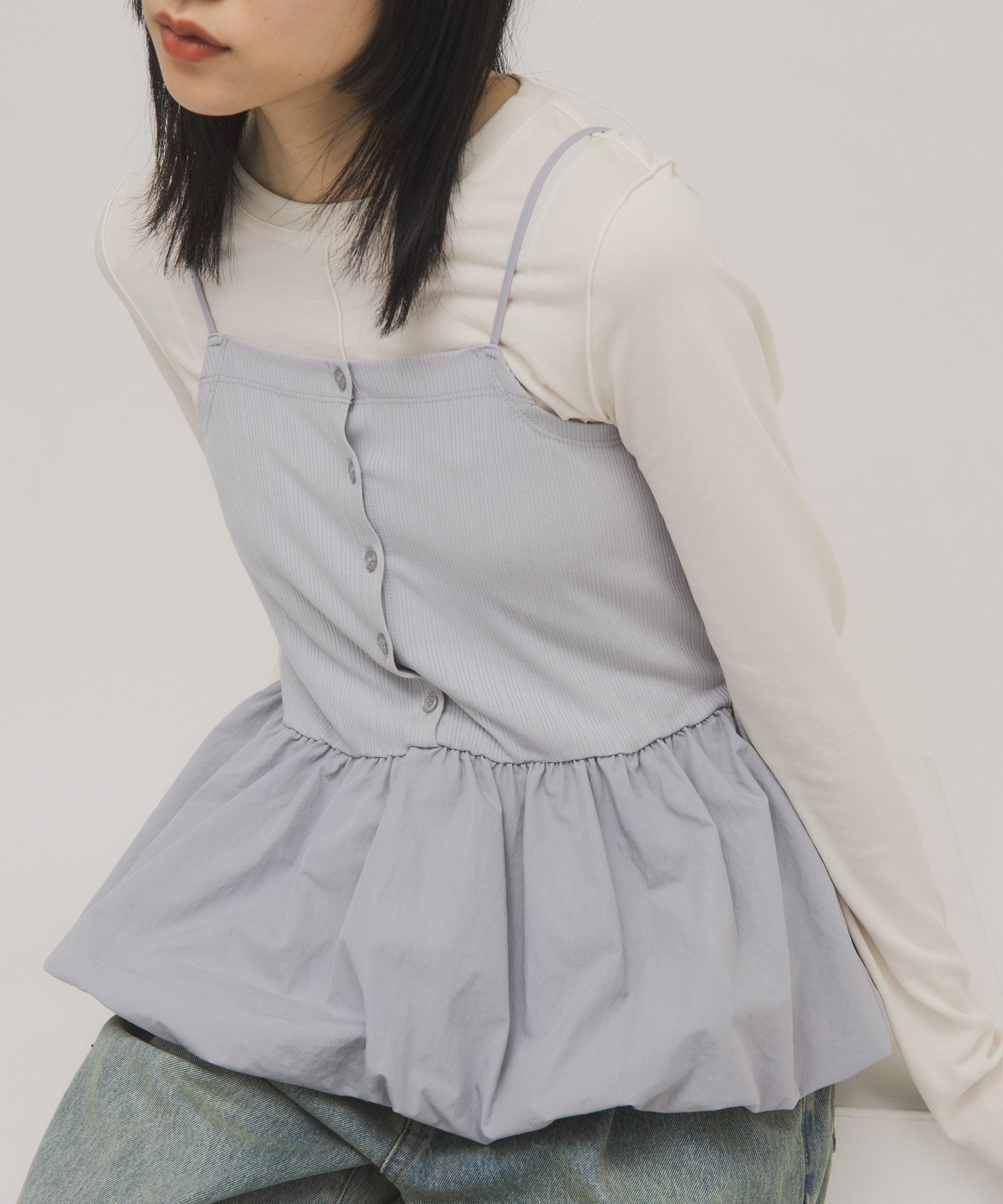 【ケービーエフ/KBF / URBAN RESEARCH】のバルーンビスチェSETトップス インテリア・キッズ・メンズ・レディースファッション・服の通販 founy(ファニー) 　ファッション　Fashion　レディースファッション　Fashion for Women　トップス・カットソー　Cut & Sew Tops　ビスチェ　Bustiers & Corset Tops / Layered Bustier Style　2026年　2026　ギャザー　Gathered, Ruffled　バランス　Balance, Style Balance　バルーン　Balloon, Balloon Silhouette　ビスチェ　Bustier, Corset Top　フェミニン　Feminine, Girly　ベーシック　Basic, Essential　夏　Summer　S/S・春夏　SS, Spring/Summer, Warm Season　ホワイト系その他|ID: prp329100004819086 ipo3291000000035013100