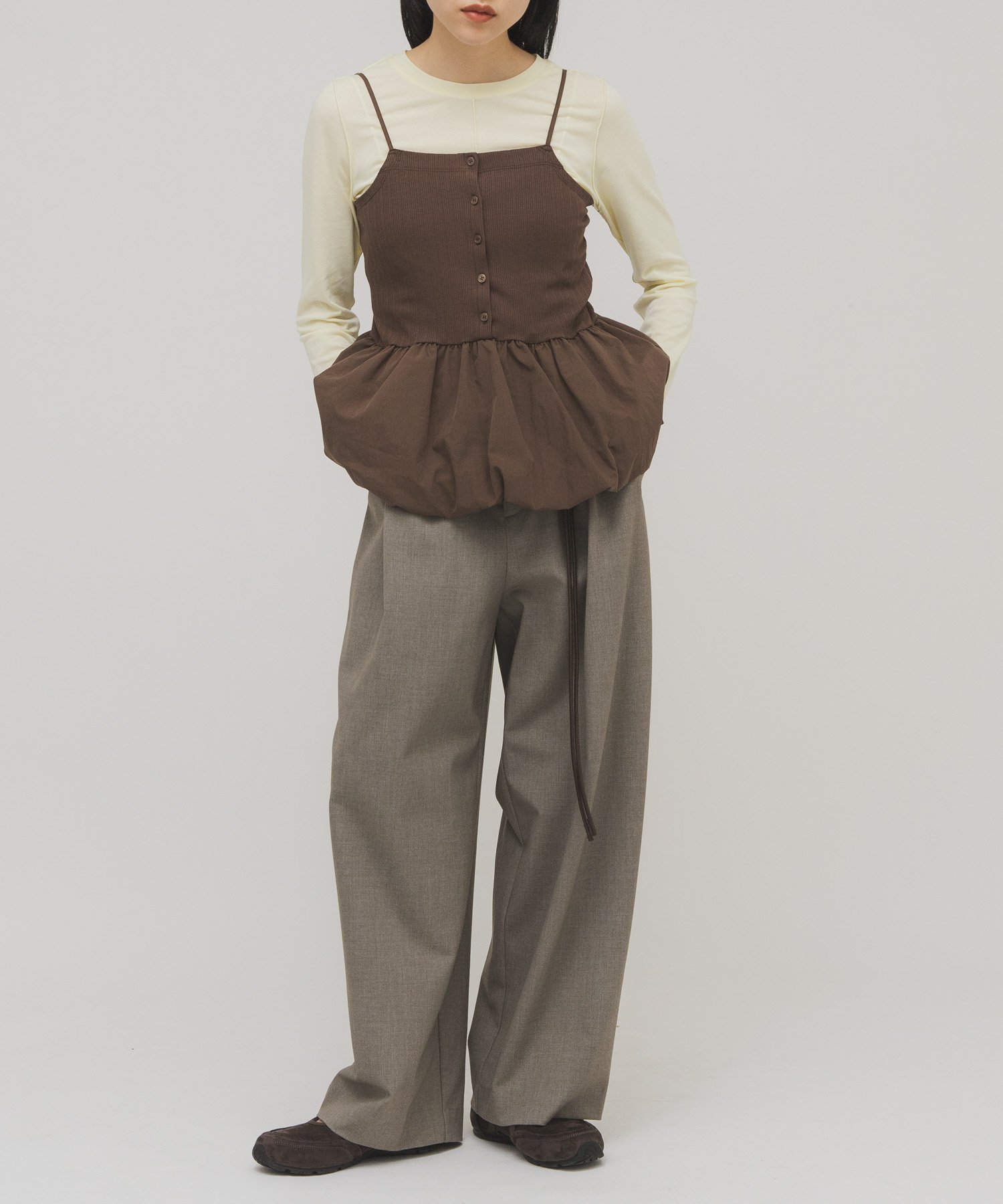 【ケービーエフ/KBF / URBAN RESEARCH】のバルーンビスチェSETトップス インテリア・キッズ・メンズ・レディースファッション・服の通販 founy(ファニー) 　ファッション　Fashion　レディースファッション　Fashion for Women　トップス・カットソー　Cut & Sew Tops　ビスチェ　Bustiers & Corset Tops / Layered Bustier Style　2026年　2026　ギャザー　Gathered, Ruffled　バランス　Balance, Style Balance　バルーン　Balloon, Balloon Silhouette　ビスチェ　Bustier, Corset Top　フェミニン　Feminine, Girly　ベーシック　Basic, Essential　夏　Summer　S/S・春夏　SS, Spring/Summer, Warm Season　イエロー系その他|ID: prp329100004819086 ipo3291000000035013101