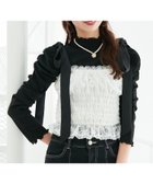 【マジェスティック レゴン/MAJESTIC LEGON】のLadyライクパワショルトップス 人気、トレンドファッション・服の通販 founy(ファニー) ファッション Fashion レディースファッション Fashion for Women トップス・カットソー Cut & Sew Tops インナー Innerwear カットソー Cut and Sewn Top カーディガン Cardigan, Knitwear ギャザー Gathered, Ruffled ダウン Down, Puffer ビスチェ Bustier, Corset Top フィット Fit, Slim Fit フェミニン Feminine, Girly フリル Frill, Ruffle 再入荷 Restock / Back in Stock thumbnail ブラック|ID: prp329100004819087 ipo3291000000035013109