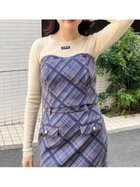 【リリーブラウン/Lily Brown】のウーリーチェックプリントビスチェ NVY[089]|ID: prp329100004819096 ipo3291000000035013178