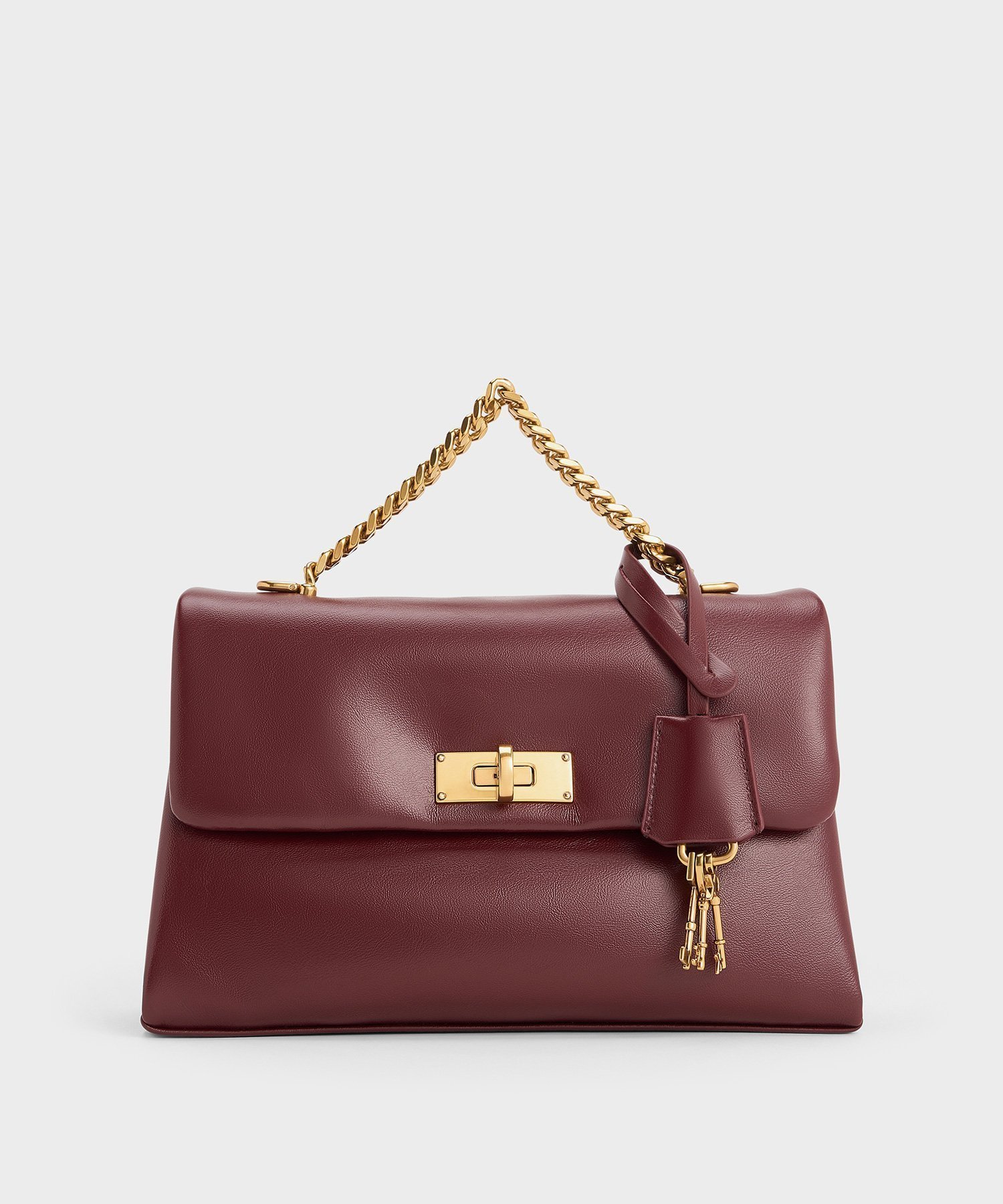 【チャールズ アンド キース/CHARLES & KEITH】のKerry ケリー チェーンハンドルバッグ インテリア・キッズ・メンズ・レディースファッション・服の通販 founy(ファニー) ファッション Fashion レディースファッション Fashion for Women バッグ Bags ショルダー Shoulder, Shoulder Strap セパレート Separate, Two-Piece チェーン Chain, Chain Strap チャーム Charm, Pendant トレンド Trend, Trending Now ビッグ Big, Oversized フォルム Silhouette, Form プリーツ Pleats, Pleated ミドル Middle Length, Mid Height エレガント 上品 Elegant 今季 This Season, Current Season MulberryPlum|ID: prp329100004819161 ipo3291000000035014310