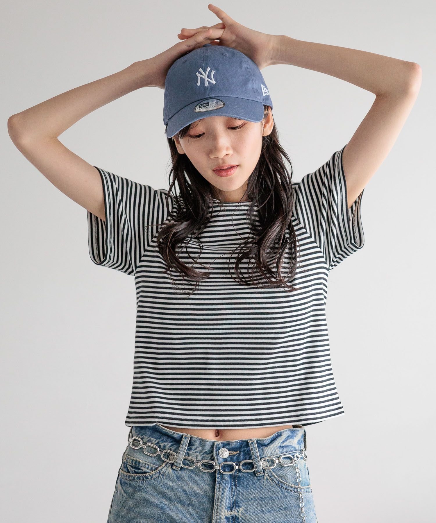 【ローリーズファーム/LOWRYS FARM】のフライスチビTシャツSS インテリア・キッズ・メンズ・レディースファッション・服の通販 founy(ファニー) 　ファッション　Fashion　レディースファッション　Fashion for Women　トップス・カットソー　Cut & Sew Tops　シャツ・ブラウス・オフィスカジュアル　Elegant Blouses & Button-Ups　ロングTシャツ・Tシャツ　Longline T-Shirts & Tees　おすすめ　Recommended / Our Picks　インナー　Innerwear　キャミ　Camisole, Cami Top　コンパクト　Compact, Small Size　サロペット　Overalls, Salopette　シンプル　Simple, Minimal　ビスチェ　Bustier, Corset Top　ベーシック　Basic, Essential　ボトム　Bottoms, Lower Wear　ワイド　Wide, Wide Fit　ボーダー10|ID: prp329100004819282 ipo3291000000035015512