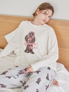 【ジェラート ピケ/gelato pique】のスカーフDOGワンポイントロンT 人気、トレンドファッション・服の通販 founy(ファニー) ファッション Fashion レディースファッション Fashion for Women トップス・カットソー Cut & Sew Tops ロングTシャツ・Tシャツ Longline T-Shirts & Tees インナー Innerwear カットソー Cut and Sewn Top サングラス Sunglasses, Shades スカーフ Scarf, Neckwear スマート Smart, Elegant チェック Check, Plaid, Tartan パープル Purple, Violet フラワー Flower, Floral プリント Print, Printed Pattern ロング Long, Long-Length ワンポイント One Point, Statement Accent 犬 Dog |ID:prp329100004819326