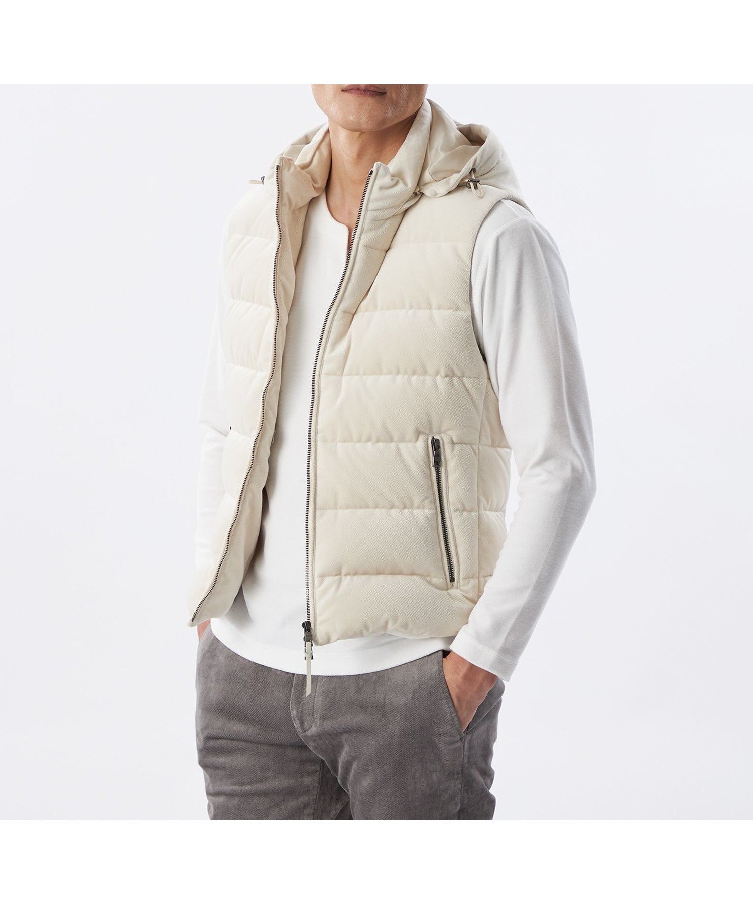 【エポカ/EPOCA / MEN】の*Safari11月号掲載*ベロアツイルジャージーダウンベスト 人気、トレンドファッション・服の通販 founy(ファニー) 　ファッション　Fashion　メンズファッション　Fashion for Men　11月号　November Issue　おすすめ　Recommended / Our Picks　ダウン　Down, Puffer　デニム　Denim, Jeans Material　フロント　Front, Front Design　ベスト　Vest, Waistcoat　ベロア　Velour, Soft Velvet　エレガント 上品　Elegant　A/W・秋冬　Autumn/Winter　雑誌　Magazine, Fashion Magazine　 other-1|ID: prp329100004819344 ipo3291000000035016029