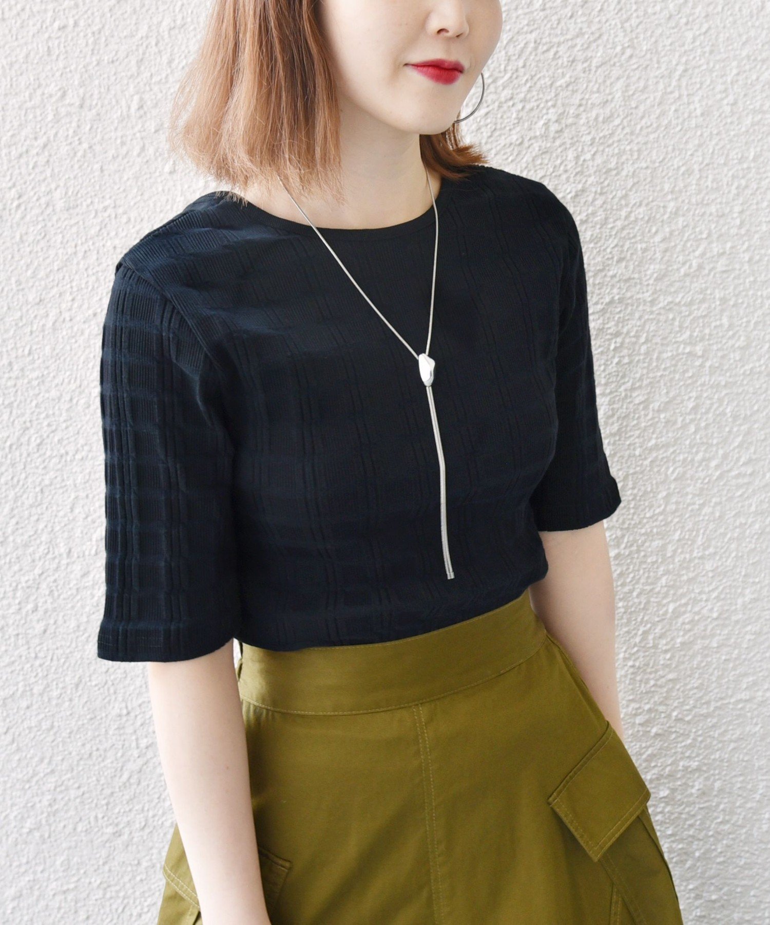 【シップス フォー ウィメン/SHIPS】の【WEB限定】 洗濯機可能 ランダム テレコ 5分袖 プルオーバー インテリア・キッズ・メンズ・レディースファッション・服の通販 founy(ファニー) 　ファッション　Fashion　レディースファッション　Fashion for Women　トップス・カットソー　Cut & Sew Tops　カジュアルプルオーバー・ニットトップス　Pullovers & Knit Tops / Casual Pullovers　2024年　2024　2024春夏・S/S　Spring/Summer 2024 SS24　シェイプ　Shape, Slim Fit　シャドー　Shadow, Subtle Pattern　テレコ　Ribbed, Rib Stitch　ボーダー　Border, Stripe　ランダム　Random, Irregular　ブラック|ID: prp329100004819352 ipo3291000000035016142