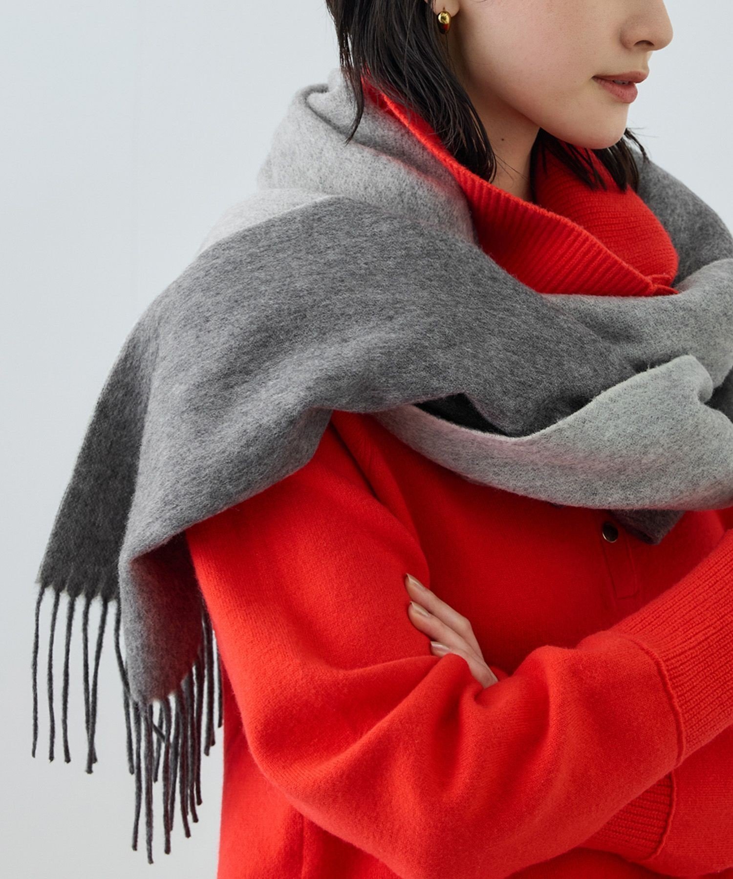 【ロペ/ROPE'】のラムウールリバーシブルストール インテリア・キッズ・メンズ・レディースファッション・服の通販 founy(ファニー) ファッション Fashion レディースファッション Fashion for Women おすすめ Recommended / Our Picks ストール Stole, Wrap ブローチ Brooch, Pin Brooch ベーシック Basic, Essential リバーシブル Reversible, Two-Sided ワンポイント One Point, Statement Accent 冬 Winter / This Winter チャコール(06)|ID: prp329100004819368 ipo3291000000035016299