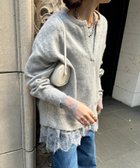 【ドゥドゥ/DouDou】のヘムレースロンTEE 人気、トレンドファッション・服の通販 founy(ファニー) ファッション Fashion レディースファッション Fashion for Women トップス・カットソー Cut & Sew Tops ロングTシャツ・Tシャツ Longline T-Shirts & Tees インナー Innerwear スウェット / スエット Sweatshirt, Sweatwear スマート Smart, Elegant 雑誌 Magazine, Fashion Magazine ミックス Mix, Mixed Style レース Lace, Lace Fabric ロング Long, Long-Length S/S・春夏 SS, Spring/Summer, Warm Season 再入荷 Restock / Back in Stock 夏 Summer エレガント 上品 Elegant 2026年 2026 thumbnail グレー|ID: prp329100004819376 ipo3291000000035016404