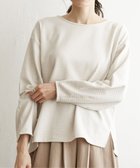 【イッカ/ikka】のリップル袖切り替え長袖プルオーバー 人気、トレンドファッション・服の通販 founy(ファニー) ファッション Fashion レディースファッション Fashion for Women トップス・カットソー Cut & Sew Tops カジュアルプルオーバー・ニットトップス Pullovers & Knit Tops / Casual Pullovers インナー Innerwear カットソー Cut and Sewn Top スリット Slit, Slit Detail 長袖 Long Sleeve, Full Sleeve ボーダー Border, Stripe ロング Long, Long-Length エレガント 上品 Elegant thumbnail オフホワイト|ID: prp329100004819409 ipo3291000000035016606