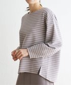 【イッカ/ikka】のリップル袖切り替え長袖プルオーバー 人気、トレンドファッション・服の通販 founy(ファニー) ファッション Fashion レディースファッション Fashion for Women トップス・カットソー Cut & Sew Tops カジュアルプルオーバー・ニットトップス Pullovers & Knit Tops / Casual Pullovers インナー Innerwear カットソー Cut and Sewn Top スリット Slit, Slit Detail 長袖 Long Sleeve, Full Sleeve ボーダー Border, Stripe ロング Long, Long-Length エレガント 上品 Elegant thumbnail グレイ|ID: prp329100004819409 ipo3291000000035016608