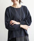 【イッカ/ikka】のリップル袖切り替え長袖プルオーバー 人気、トレンドファッション・服の通販 founy(ファニー) ファッション Fashion レディースファッション Fashion for Women トップス・カットソー Cut & Sew Tops カジュアルプルオーバー・ニットトップス Pullovers & Knit Tops / Casual Pullovers インナー Innerwear カットソー Cut and Sewn Top スリット Slit, Slit Detail 長袖 Long Sleeve, Full Sleeve ボーダー Border, Stripe ロング Long, Long-Length エレガント 上品 Elegant thumbnail ネイビー|ID: prp329100004819409 ipo3291000000035016610