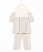 【キッドブルー/KID BLUE】のストライプギンガム 8分袖パジャマ ベージュ|ID: prp329100004819459 ipo3291000000035017235