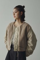 【リミュウ/Limue】のボアコンビ中綿ブルゾン ベージュ|ID: prp329100004819474 ipo3291000000035017371