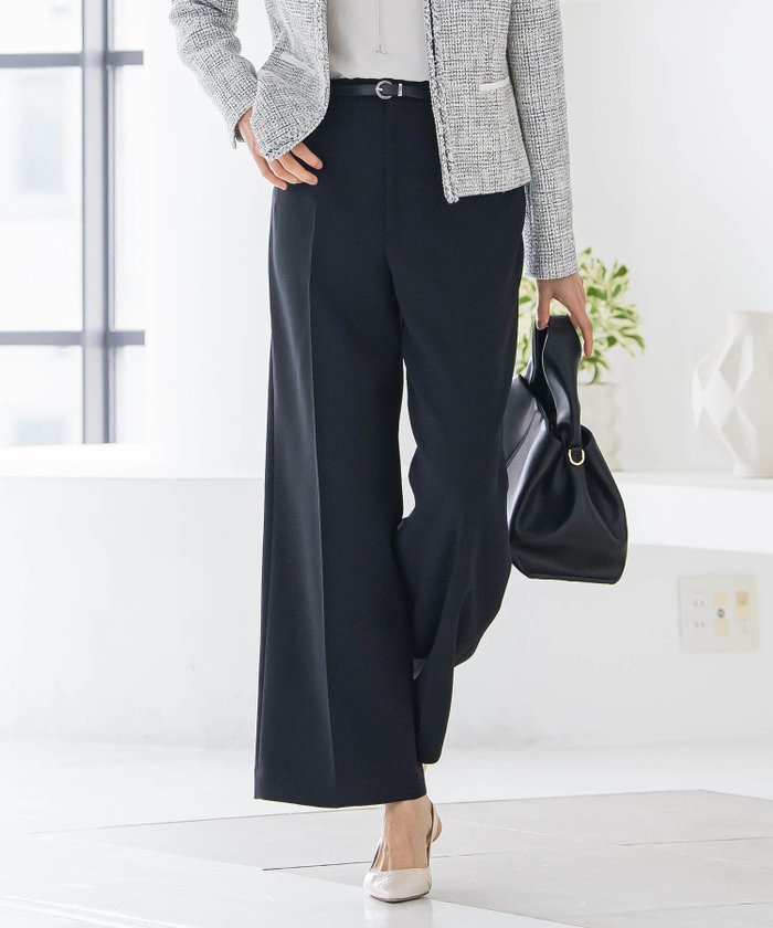 【ロートレ アモン/LAUTRE AMONT】の【WEB限定 13号】トリクシオンワイドパンツ≪セットアップ対応/手洗い可能≫ インテリア・キッズ・メンズ・レディースファッション・服の通販 founy(ファニー) https://founy.com/ ファッション Fashion レディースファッション Fashion for Women セットアップ Matching Sets レディースパンツ・ボトムス Pants & Trousers / Bottoms ウォッシャブル Machine Washable 秋 Autumn 吸水 Absorbent, Quick-Dry シンプル Simple, Minimal ジャケット Jacket, Outerwear ストレッチ Stretch, Stretchy Fabric ストレート Straight, Straight Cut セットアップ Set-Up, Coordinated Outfit センター Center, Center Line バランス Balance, Style Balance フラット Flat, Flat Shoes ポケット Pocket, Pocket Detail ワイド Wide, Wide Fit A/W・秋冬 Autumn/Winter エレガント 上品 Elegant ビジネス 仕事 通勤 Business / Work / Commuting 2025年 2025 2025-2026秋冬・A/W Autumn/Winter 2025–26 AW25–26 |ID: prp329100004819477 ipo3291000000035017411