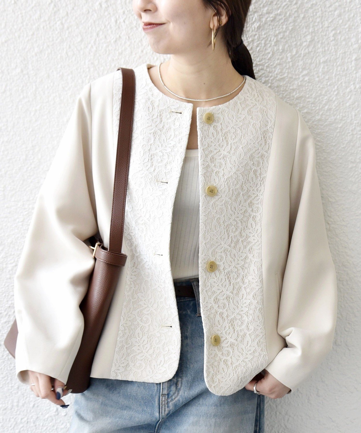 【シップス フォー ウィメン/SHIPS】のSHIPS any 手洗い可能 ダブルクロス レース 切替 ノーカラー ジャケット NAVY BLUE インテリア・キッズ・メンズ・レディースファッション・服の通販 founy(ファニー) ファッション Fashion レディースファッション Fashion for Women アウター Coat / Outerwear Collection レディースジャケット・軽アウター Jackets ノーカラージャケット / シンプル上品コーデ Collarless Jackets インナー Innerwear 洗える Machine Washable カーディガン Cardigan, Knitwear 切替 Switching, Contrast Panel ジャケット Jacket, Outerwear スリーブ Sleeve, Long Sleeve / Short Sleeve セットアップ Set-Up, Coordinated Outfit ダブル Double, Double-Breasted デニム Denim, Jeans Material フェミニン Feminine, Girly フォーマル Formal, Dressy フロント Front, Front Design ポケット Pocket, Pocket Detail レース Lace, Lace Fabric おすすめ Recommended / Our Picks エレガント 上品 Elegant セレモニー Ceremony ビジネス 仕事 通勤 Business / Work / Commuting 2026年 2026 オフホワイト|ID: prp329100004819480 ipo3291000000035017424