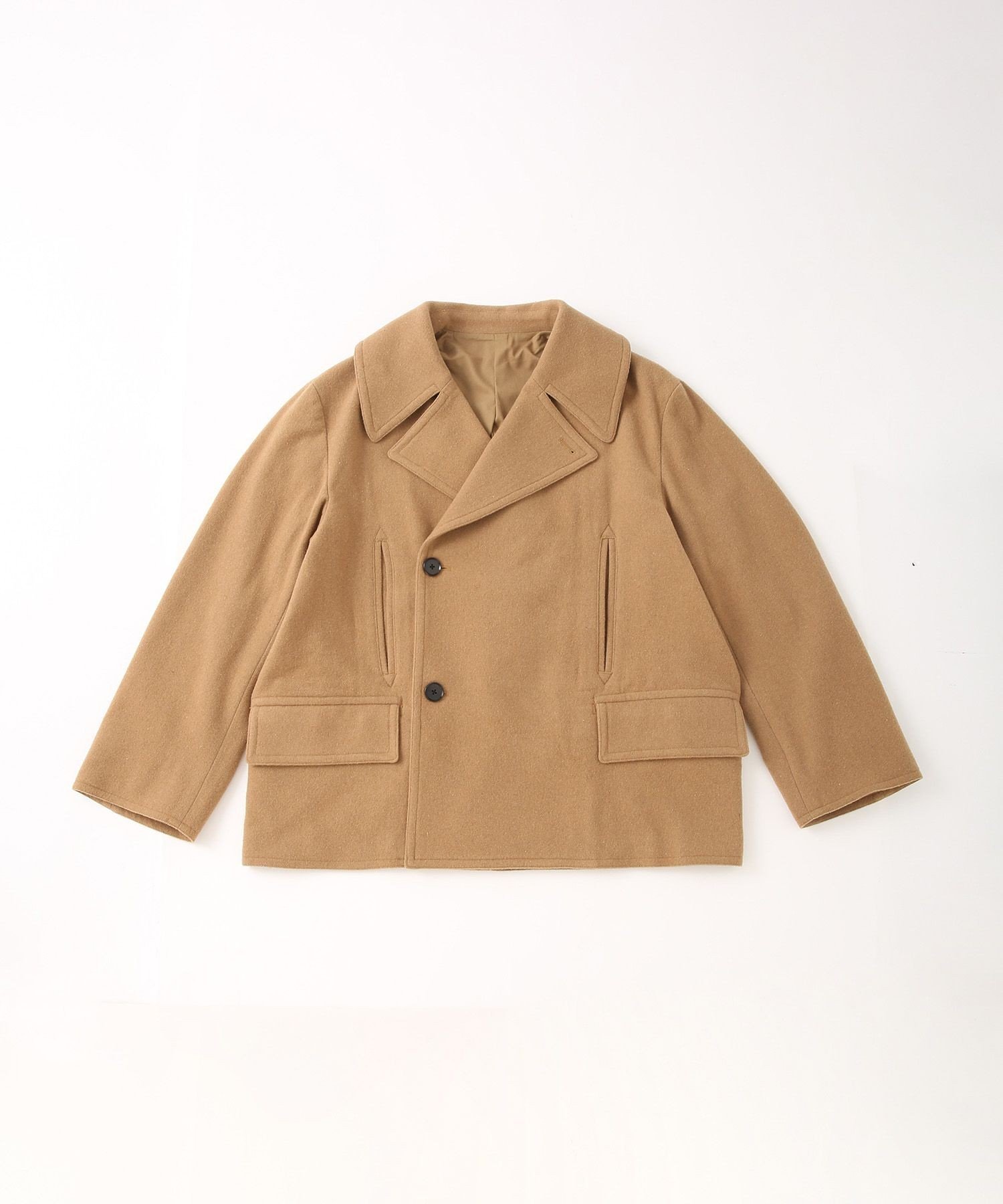 【アダム エ ロペ/ADAM ET ROPE'】のライトメルトン ピーコート ブルゾン / ユニセックス インテリア・キッズ・メンズ・レディースファッション・服の通販 founy(ファニー) 　ファッション　Fashion　レディースファッション　Fashion for Women　アウター　Coat / Outerwear Collection　コート・ロングコート・ピーコート　Long Coats, Peacoats & More　ブルゾンジャケット・スポーティアウター　Blouson Jackets　おすすめ　Recommended / Our Picks　ショート　Short, Short Length　セットアップ　Set-Up, Coordinated Outfit　ダブル　Double, Double-Breasted　バランス　Balance, Style Balance　ブルゾン　Blouson, Bomber Jacket　メルトン　Melton, Heavy Wool　メンズ　Men's, Menswear　リラックス　Relax, Relaxed Fit　ベージュ(27)|ID: prp329100004819483 ipo3291000000035017460