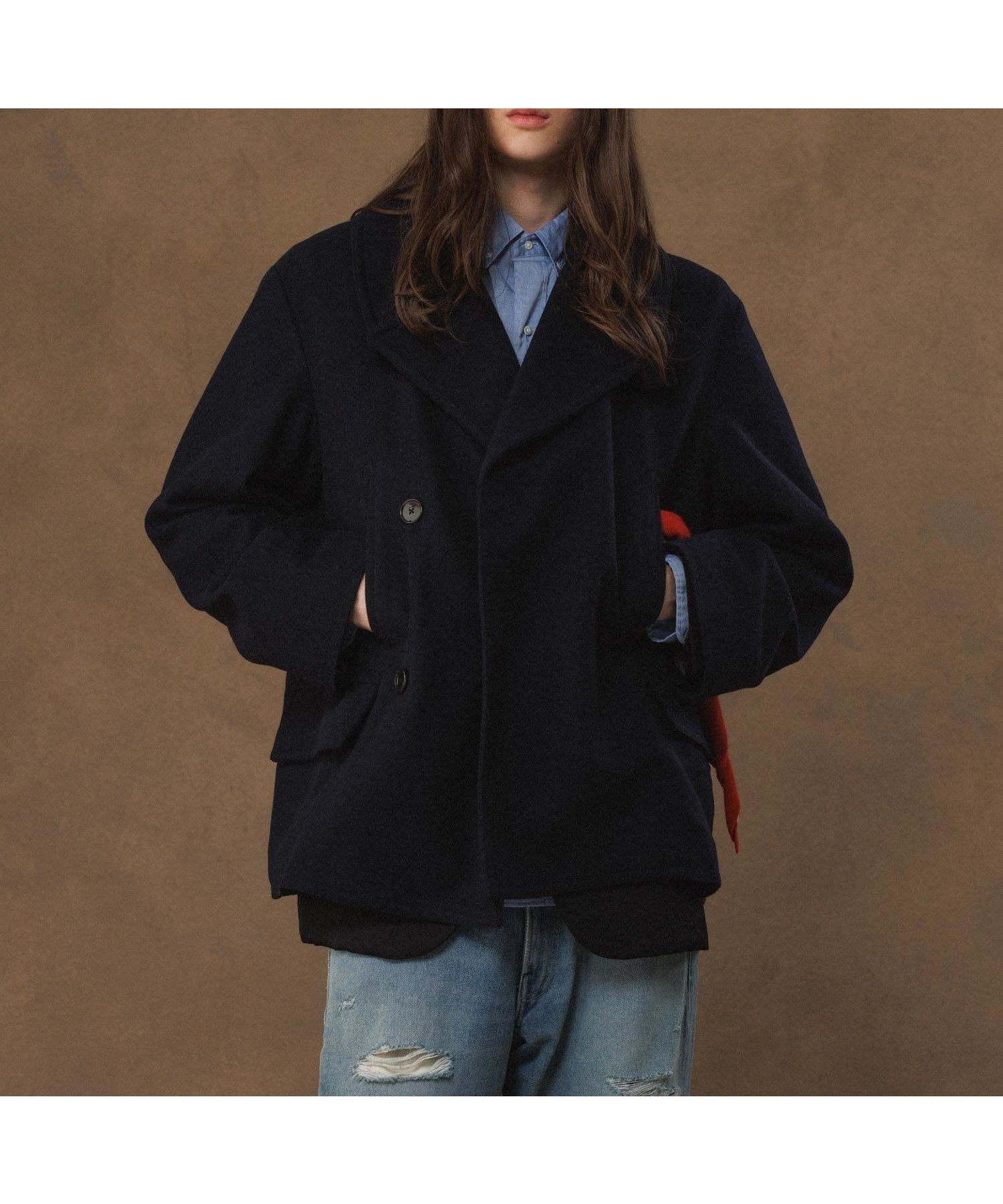 【アダム エ ロペ/ADAM ET ROPE'】のライトメルトン ピーコート ブルゾン / ユニセックス インテリア・キッズ・メンズ・レディースファッション・服の通販 founy(ファニー) 　ファッション　Fashion　レディースファッション　Fashion for Women　アウター　Coat / Outerwear Collection　コート・ロングコート・ピーコート　Long Coats, Peacoats & More　ブルゾンジャケット・スポーティアウター　Blouson Jackets　おすすめ　Recommended / Our Picks　ショート　Short, Short Length　セットアップ　Set-Up, Coordinated Outfit　ダブル　Double, Double-Breasted　バランス　Balance, Style Balance　ブルゾン　Blouson, Bomber Jacket　メルトン　Melton, Heavy Wool　メンズ　Men's, Menswear　リラックス　Relax, Relaxed Fit　ネイビー(40)|ID: prp329100004819483 ipo3291000000035017461