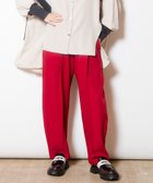 【オズモーシス/OSMOSIS】のピンタックカーブパンツ 人気、トレンドファッション・服の通販 founy(ファニー) ファッション Fashion レディースファッション Fashion for Women パンツ Pants & Trousers インナー Innerwear ツイル Twist, Twisted Detail ルーズ Loose, Oversized 再入荷 Restock / Back in Stock A/W・秋冬 Autumn/Winter thumbnail RED|ID: prp329100004819486 ipo3291000000035017487