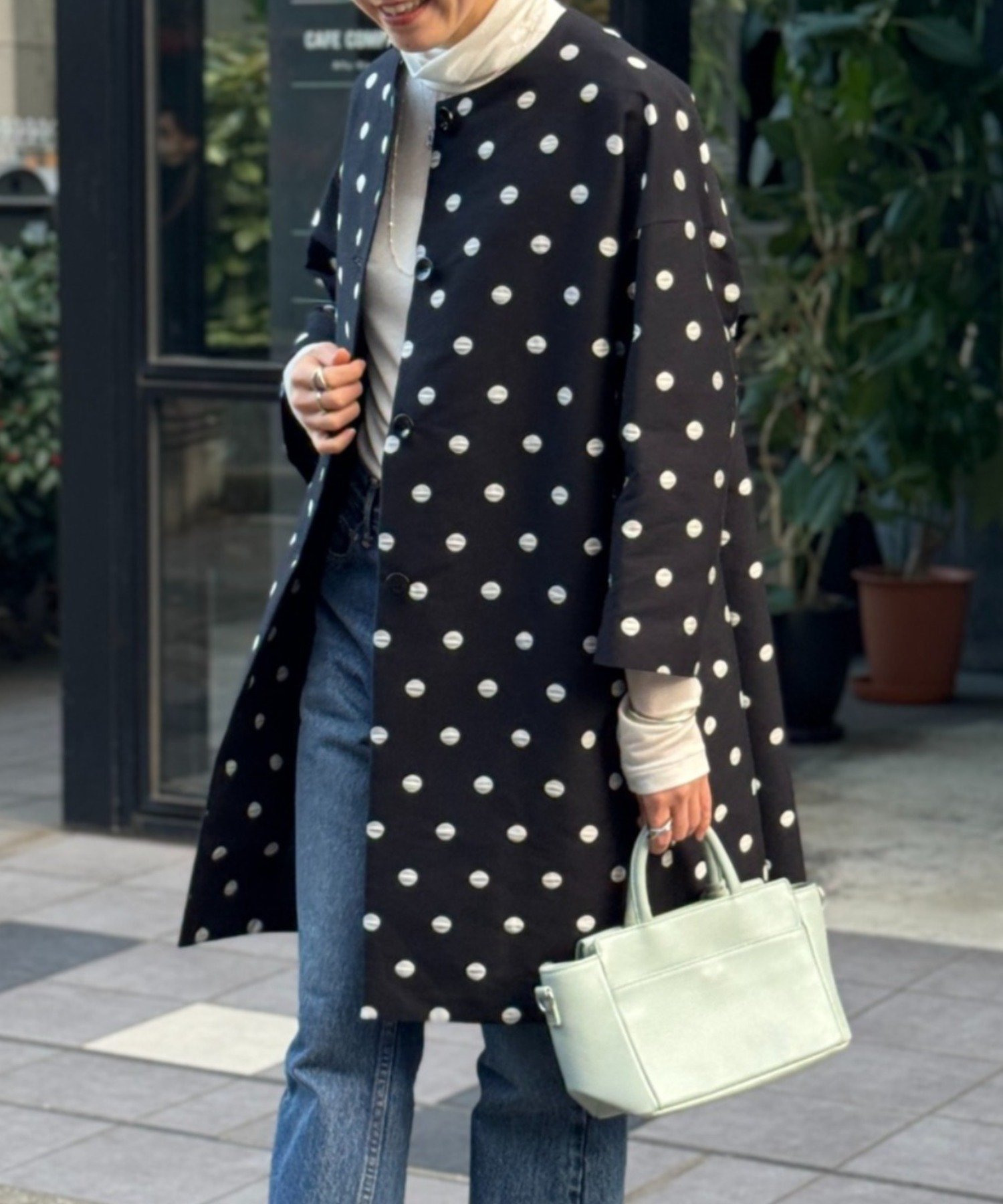 【ビアズリー/BEARDSLEY】のドットコート 人気、トレンドファッション・服の通販 founy(ファニー) 　ファッション　Fashion　レディースファッション　Fashion for Women　アウター　Coat / Outerwear Collection　コート・ロングコート・ピーコート　Long Coats, Peacoats & More　春　Spring　ドット　Polka Dot, Dot Pattern　ハーフ　Half, Half-Length　ポケット　Pocket, Pocket Detail　再入荷　Restock / Back in Stock　 other-1|ID: prp329100004819490 ipo3291000000035017556