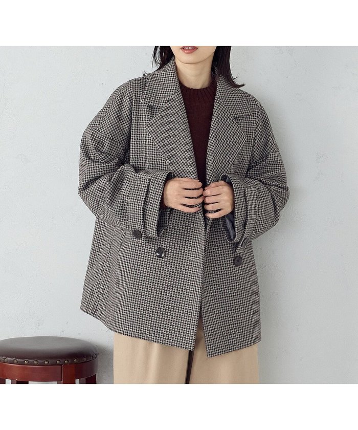 【コムサイズム/COMME CA ISM】のオーバーサイズ Pコート インテリア・キッズ・メンズ・レディースファッション・服の通販 founy(ファニー) https://founy.com/ ファッション Fashion レディースファッション Fashion for Women アウター Coat / Outerwear Collection コート・ロングコート・ピーコート Long Coats, Peacoats & More Pコート Pea Coats ウォーム Warm Fabric コクーン Cocoon, Cocoon Silhouette チェック Check, Plaid, Tartan ベーシック Basic, Essential ポケット Pocket, Pocket Detail |ID: prp329100004819529 ipo3291000000035018047