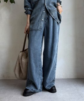 【ドゥドゥ/DouDou】のリヨセルデニムワイドパンツ 人気、トレンドファッション・服の通販 founy(ファニー) ファッション Fashion レディースファッション Fashion for Women パンツ Pants & Trousers ヴィンテージ Vintage Style スマート Smart, Elegant セットアップ Set-Up, Coordinated Outfit 雑誌 Magazine, Fashion Magazine リラックス Relax, Relaxed Fit ワイド Wide, Wide Fit A/W・秋冬 Autumn/Winter 冬 Winter / This Winter 再入荷 Restock / Back in Stock 2025年 2025 2025-2026秋冬・A/W Autumn/Winter 2025–26 AW25–26 |ID:prp329100004819537