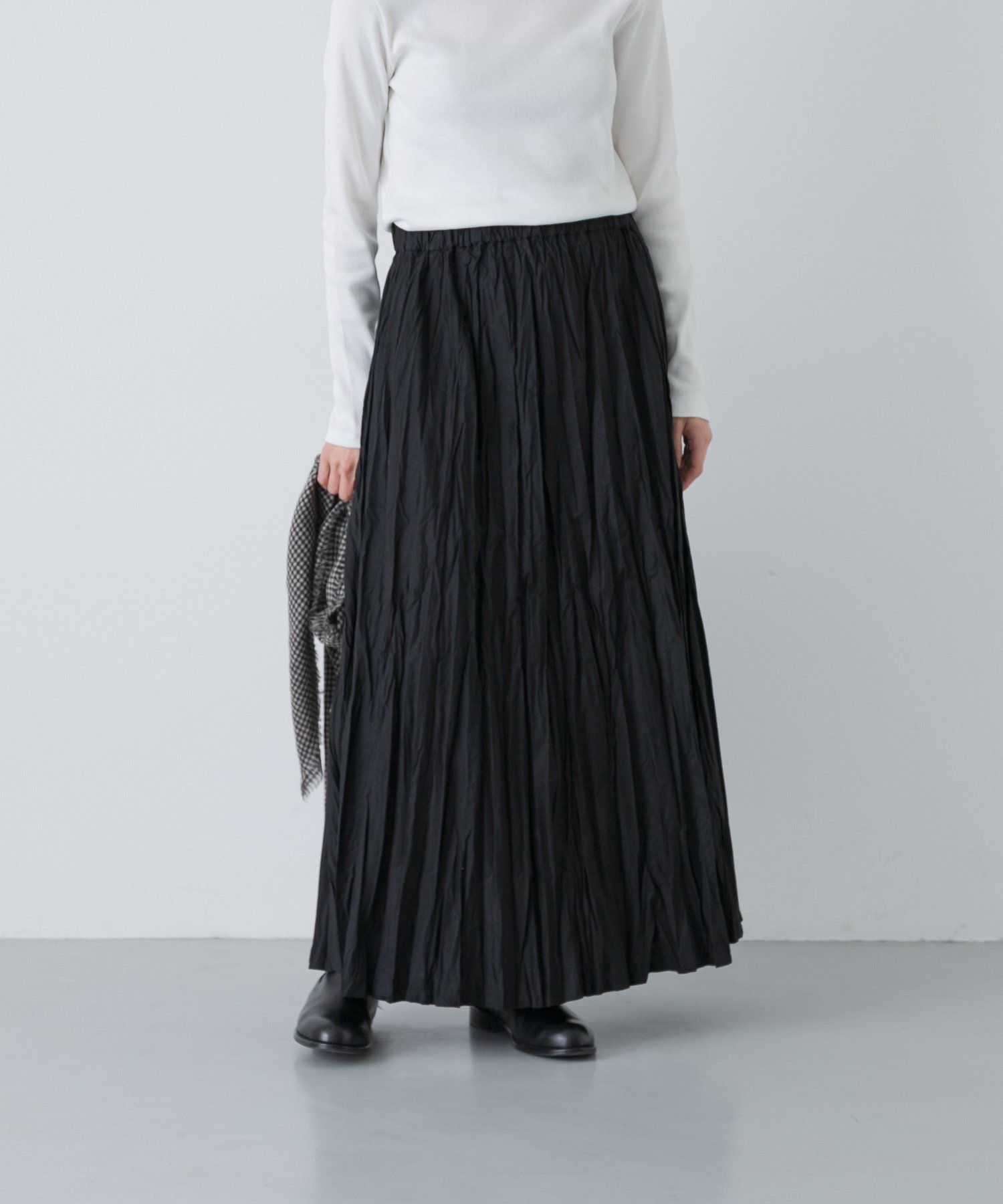 【かぐれ/kagure / URBAN RESEARCH】のコットンクリンクルスカート インテリア・キッズ・メンズ・レディースファッション・服の通販 founy(ファニー) 　ファッション　Fashion　レディースファッション　Fashion for Women　スカート　Skirts　キュプラ　Cupro, Eco Fabric　ペチコート　Petticoat, Underskirt　ロング　Long, Long-Length　冬　Winter / This Winter　S/S・春夏　SS, Spring/Summer, Warm Season　夏　Summer　旅行　Travel　2026年　2026　ブラック|ID: prp329100004819554 ipo3291000000035018316