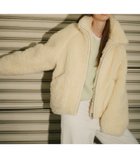 【ルシェル ブルー/LE CIEL BLEU】のフェイクシャーリングジップアップブルゾン / Faux Shearling Zip-Up Blouson オフホワイト|ID: prp329100004819556 ipo3291000000035018324
