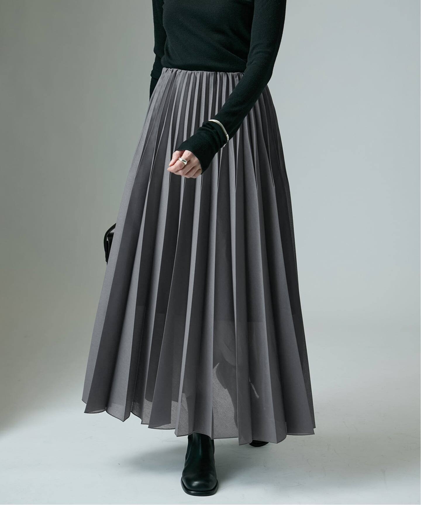 【ヴェルメイユ パー イエナ/VERMEIL par iena】の《追加》アコーディオンプリーツスカート インテリア・キッズ・メンズ・レディースファッション・服の通販 founy(ファニー) 　ファッション　Fashion　レディースファッション　Fashion for Women　スカート　Skirts　プリーツスカート / 上品フェミニンスタイル　Pleated Skirts　シアー　Sheer, See-Through　スニーカー　Sneakers, Trainers　フェミニン　Feminine, Girly　プリーツ　Pleats, Pleated　ペチコート　Petticoat, Underskirt　リラックス　Relax, Relaxed Fit　エレガント 上品　Elegant　人気　Popular, Best Seller　グレー|ID: prp329100004819562 ipo3291000000035018411