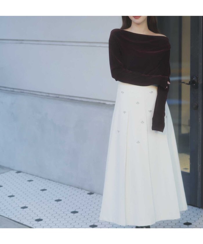 【ノエラ/Noela】のワイドタックビジュースカート インテリア・キッズ・メンズ・レディースファッション・服の通販 founy(ファニー) https://founy.com/ ファッション Fashion レディースファッション Fashion for Women スカート Skirts おすすめ Recommended / Our Picks ショート Short, Short Length パール Pearl, Pearl Accent ビジュー Bijou, Jewel-like Accent フレア Flare, Flared ポケット Pocket, Pocket Detail |ID: prp329100004819564 ipo3291000000035079303